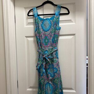 Talbots Blue Medallion Dress Size 8